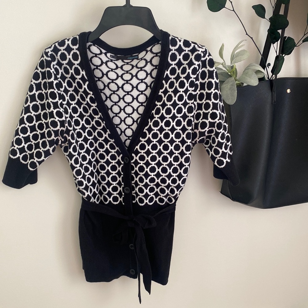 Size S MAURICES button down cardigan with tie